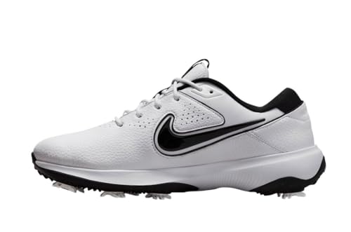 Nike Victory Pro 3 Herren-Golfschuhe (breit) (DX9028-101, Weiß/reines Platinum/Schwarz), Weiß/Schwarz, 44 EU