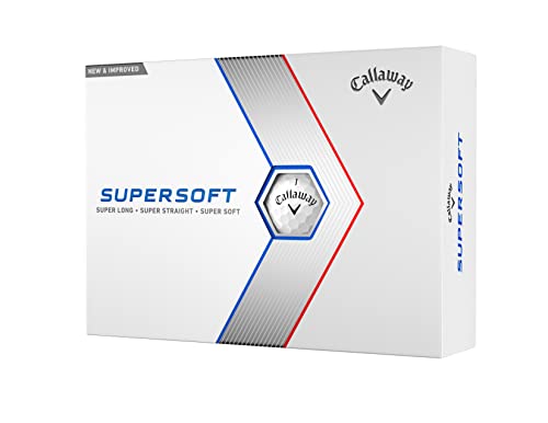 Callaway Golf Unisex Supersoft 23 12 Pack Performance Golf Bälle - Weiß