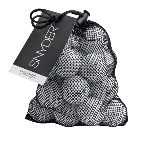 SNYDER - SNY DIST Premium Golfbälle | 20 Stück im Ballnetz | Ideal für: Maximale Ballgeschwindigkeit, Lange Schläge & gerade Flugbahnen | Golfball Farbe: Weiß