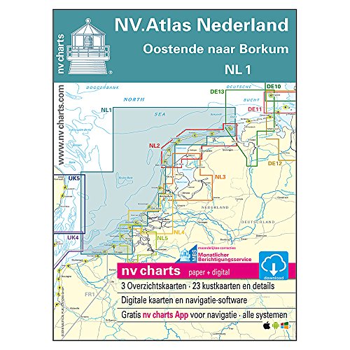 Niederlande, Satz NL 1 - Borkum bis Oostende (NV.Atlas Kombipack)